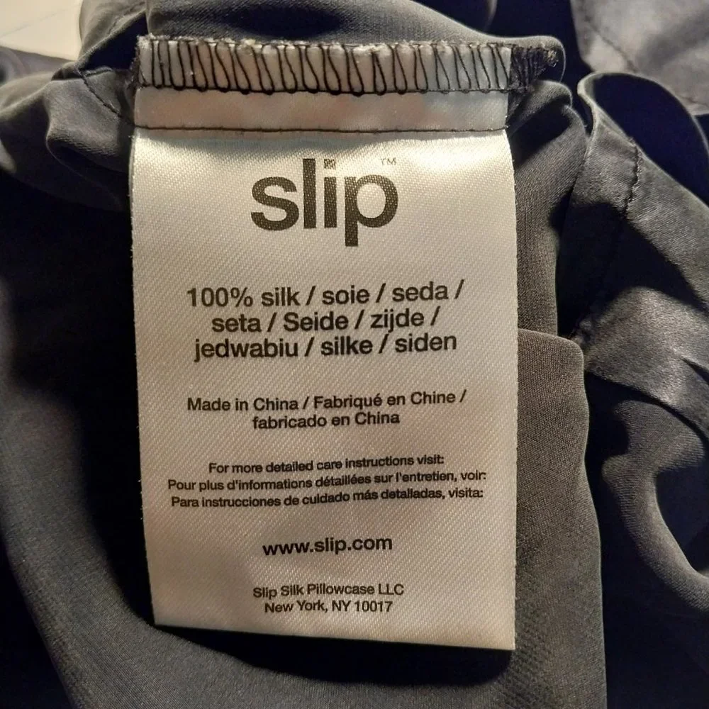 Slip Pure 100% Silk Queen Pillowcase Black Anti Aging, Anti Bed Head